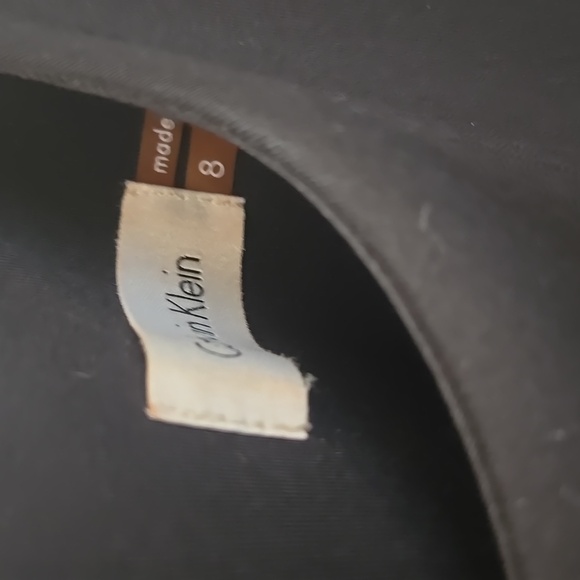 Calvin Klein Black Bodycon Dress with Gold Zipper Detail Sz 8 - Picture 2 of 8